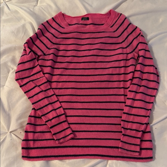J. Crew Sweaters - J. Crew 100% Cashmere Striped Sweater SZ L